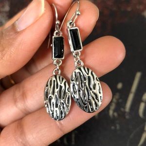 Black Metal Earrings